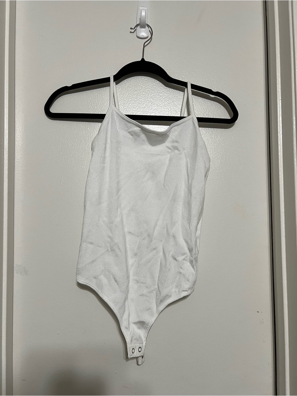 Girls' White One-Piece Bodysuit Swimwear